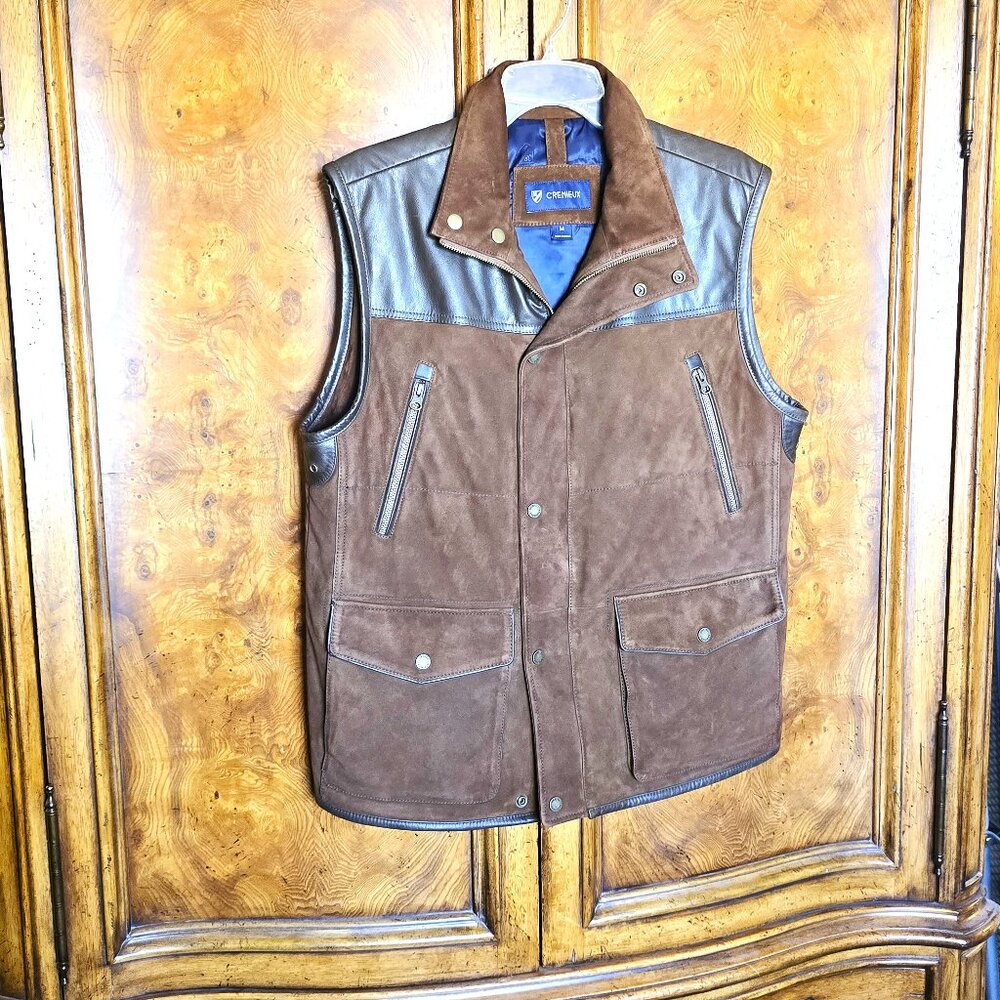 (NWOT) CREMIEUX (M) Brown Suede Vest